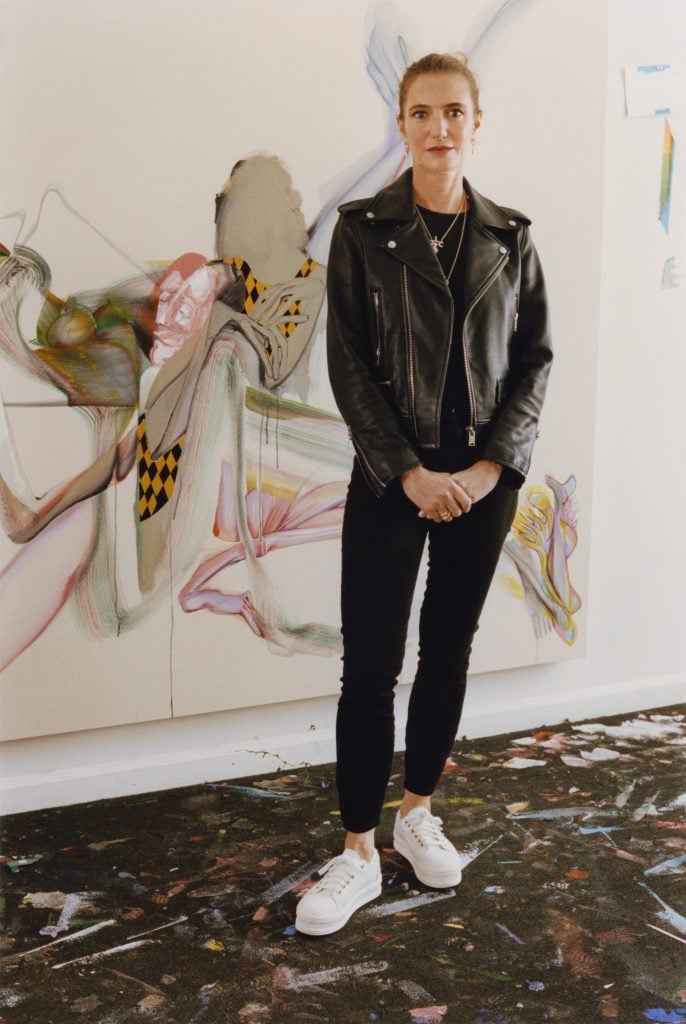 Pilar Corrias at Christina Quarles's studio in Los Angeles. Photo by Meg Young.