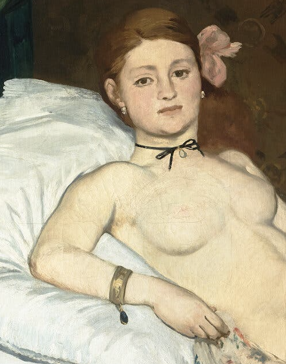 Detail of Olympia(1863) by Édouard Manet.