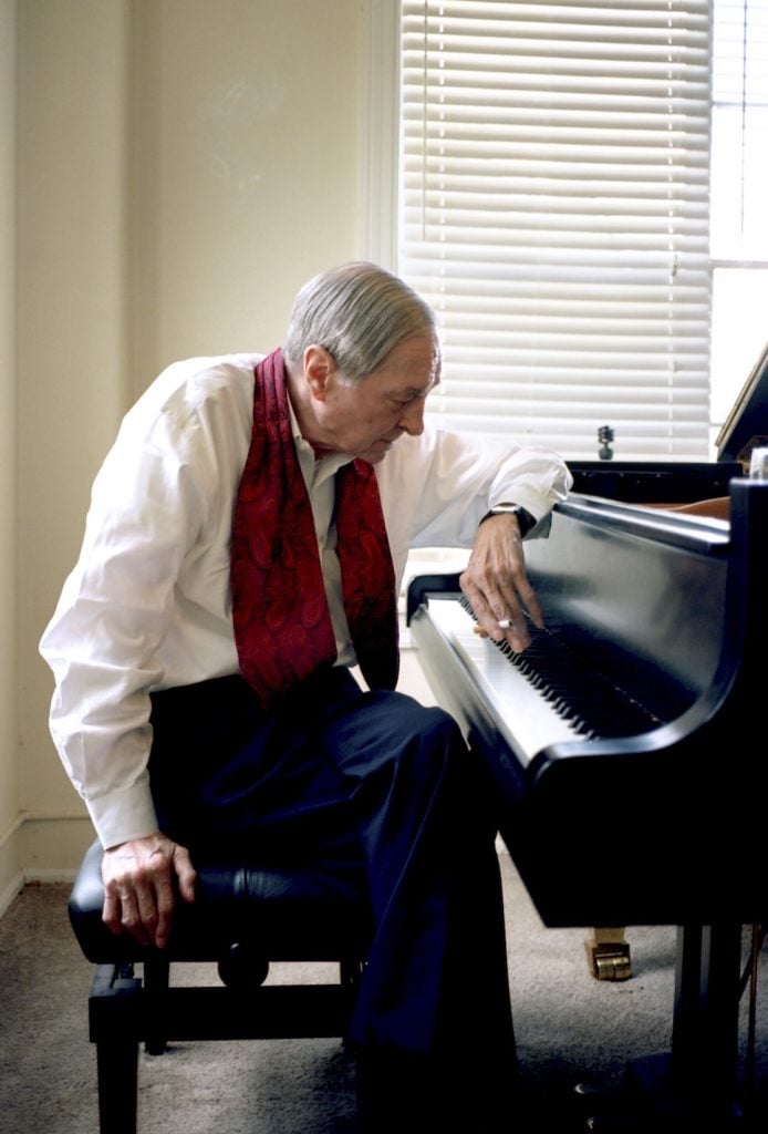 William Eggleston at his piano
