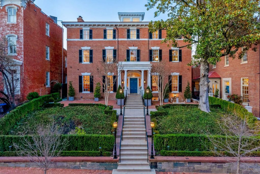 Jackie Kennedy's former home in Georgetown. Photo: Sean Shanahan. Courtesy of Sotheby's International Realty.