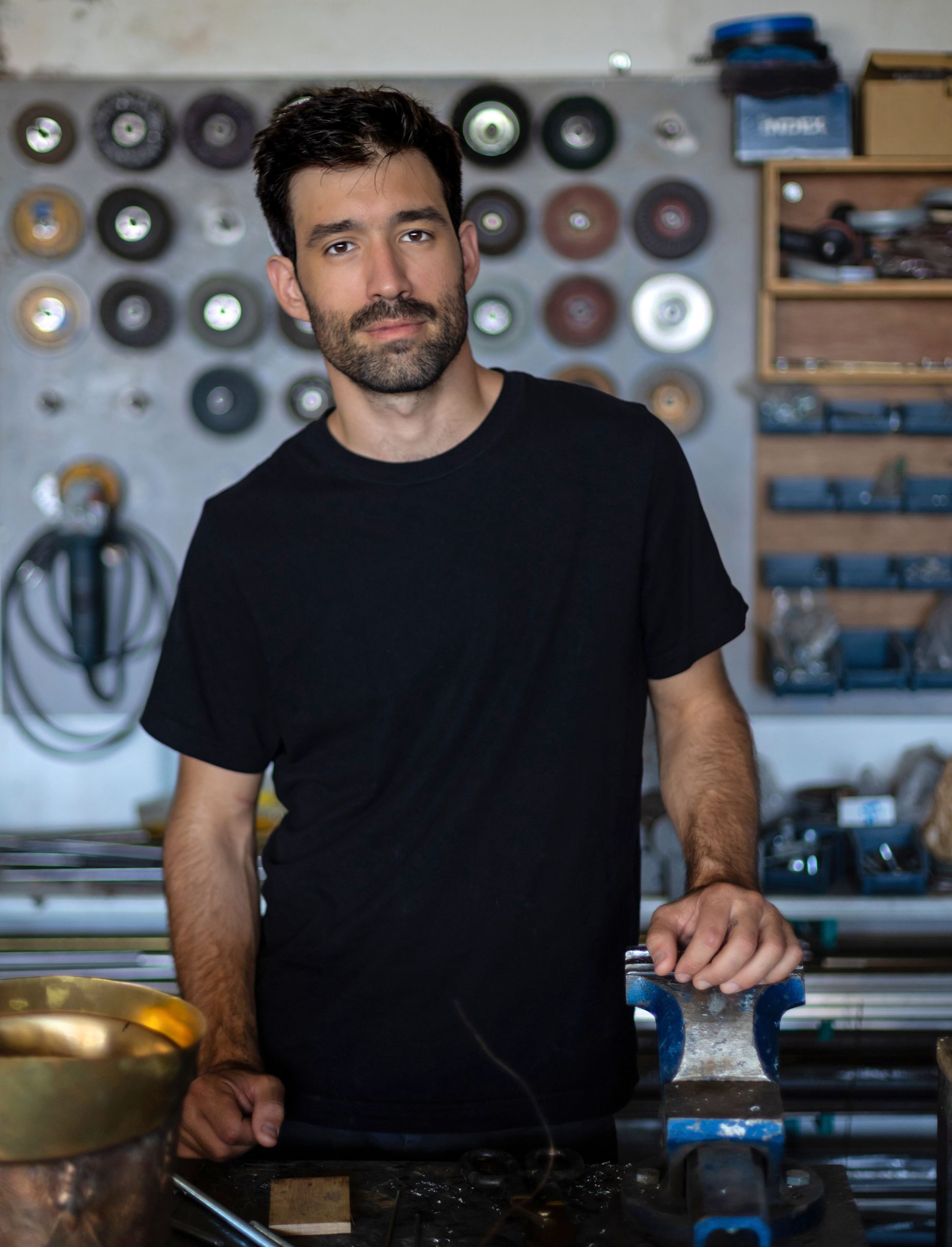 Kostas Lambridis in his Athens studio. Photo: Pinelopi Gerasimou.