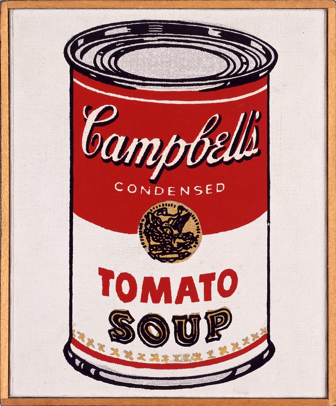 An image of Richard Pettibone's copy of a Campbell's Soup Can by Andy Warhol.