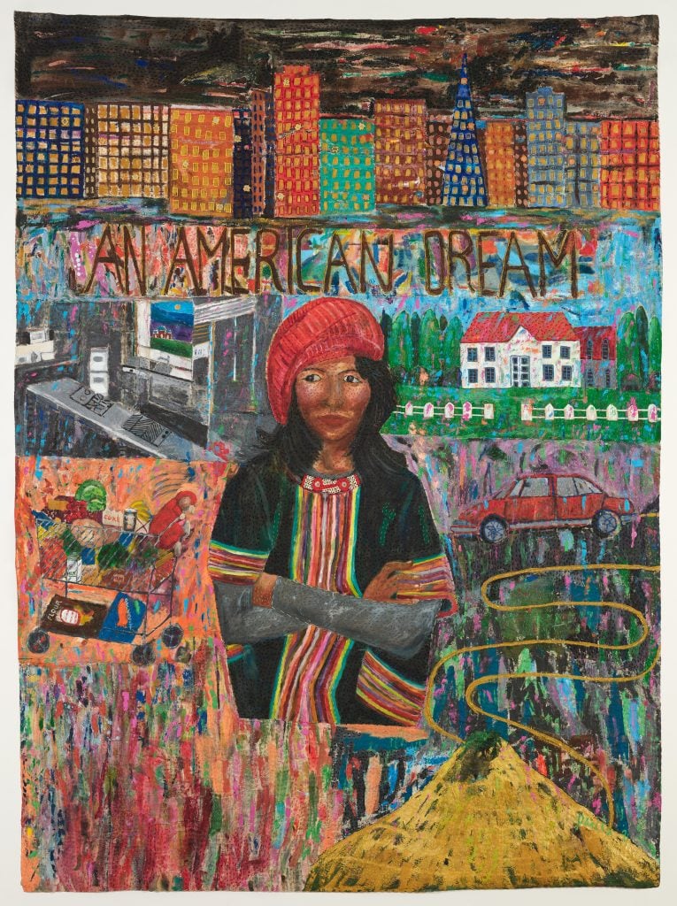 Pacita Abad, <em>If My Friends Could See Me Now</em> (1991). Collection of the San Francisco Museum of Modern Art, purchase, by exchange, through a gift of Peggy Guggenheim. Photo by Don Ross, courtesy of the Pacita Abad Art Estate.