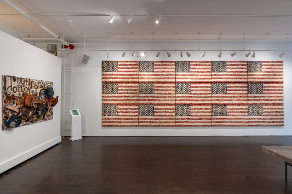Installation view of “Bernie Taupin: Ragged Glory” at Chase Contemporary in Soho. Image courtesy the artist and Chase Contemporary.