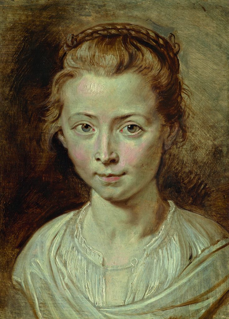 Peter Paul Rubens, Clara Serena Rubens, the Artist's Daughter, c. 1620-3, oil on panel, 36.2 x 26.4 cm. Private Collection.