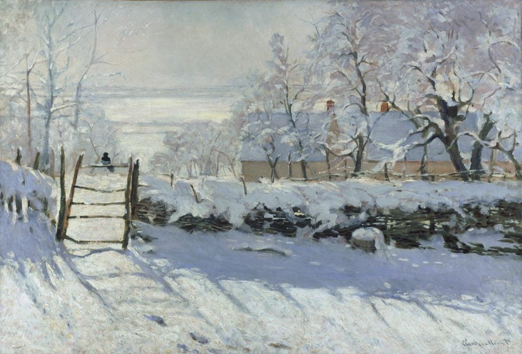 Claude Monet, The Magpie (1868–1869). Collection of Musée d'Orsay.