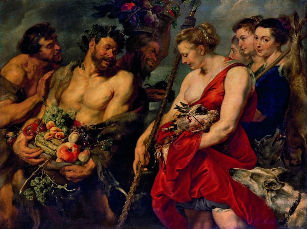 Peter Paul Rubens and Frans Snyders, Diana Returning from the Hunt, c. 1623, oil on canvas, 136 x 184 cm. Courtesy bpk | Staatliche Kunstsammlungen Dresden | Elke Estel | Hans-Peter Klut.
