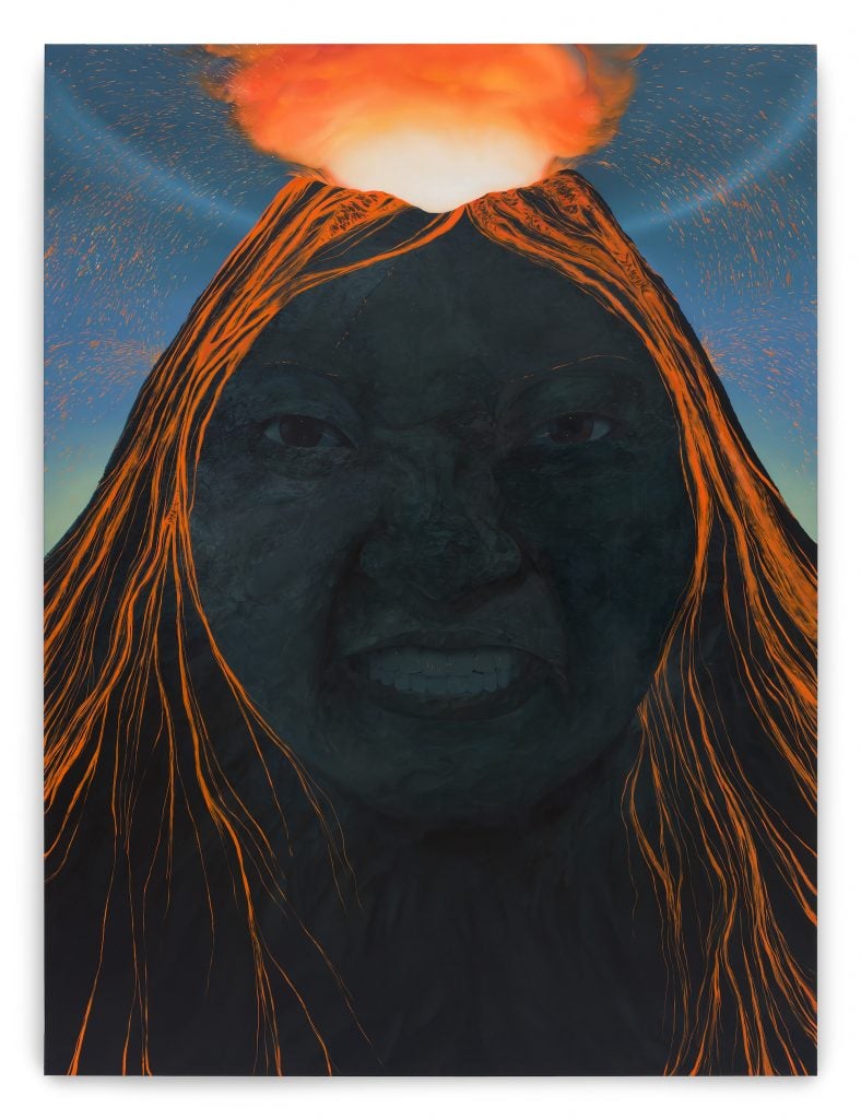 Sasha Gordon, Volcano (2023). Copyright Sasha Gordon. Courtesy the artist; Matthew Brown Gallery, Los Angeles and Stephen Friedman Gallery. Photo: Mark Blower.