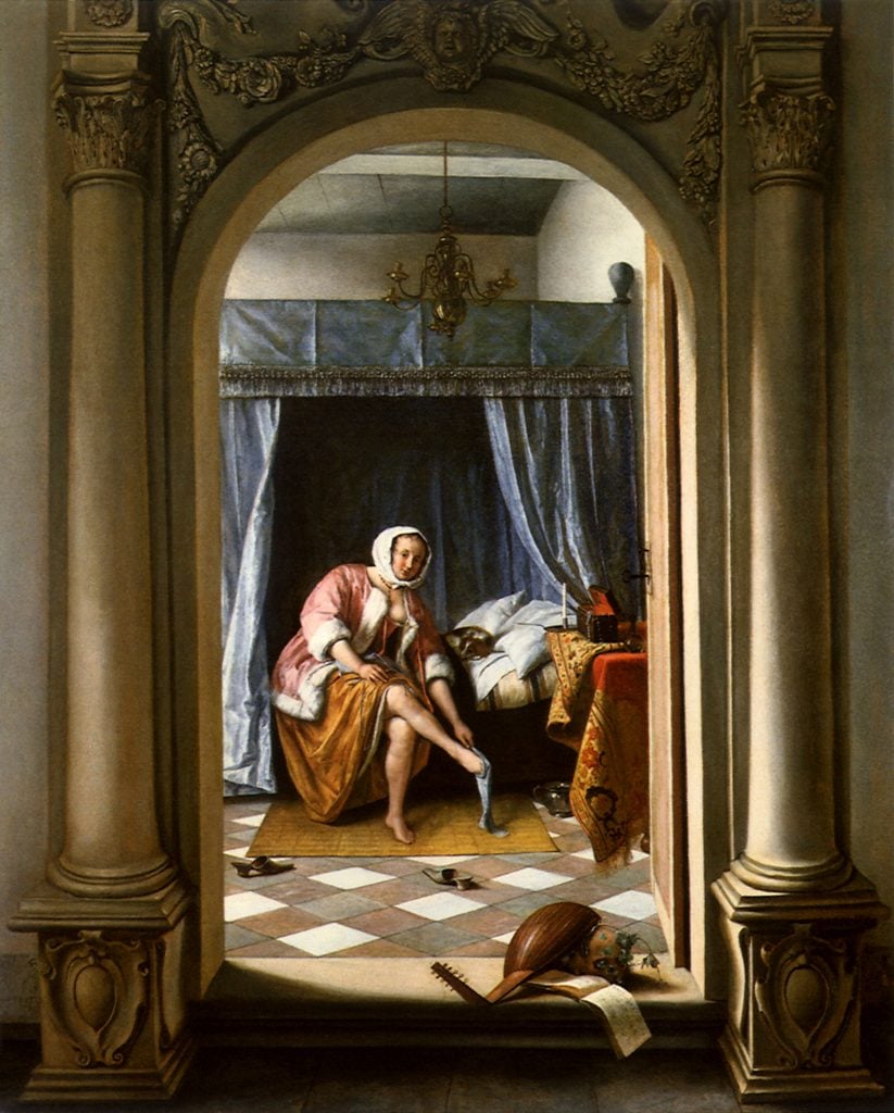 Jan Steen, Woman at her Toilet (1663), Photo by Picturenow / Universal Images Group via Getty Images.