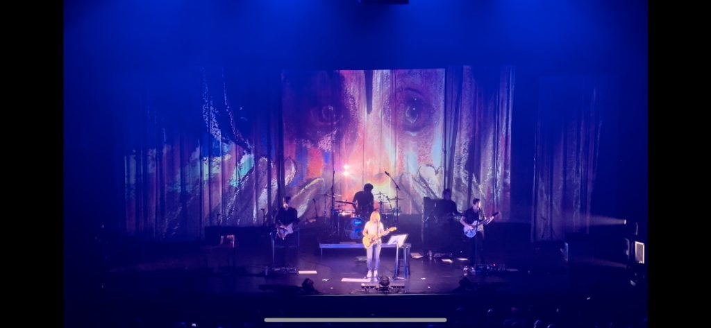 Opening night of Liz Phair's Guyville tour, featuring concert visuals with artwork by Natalie Frank. Photo by Natalie Frank. 