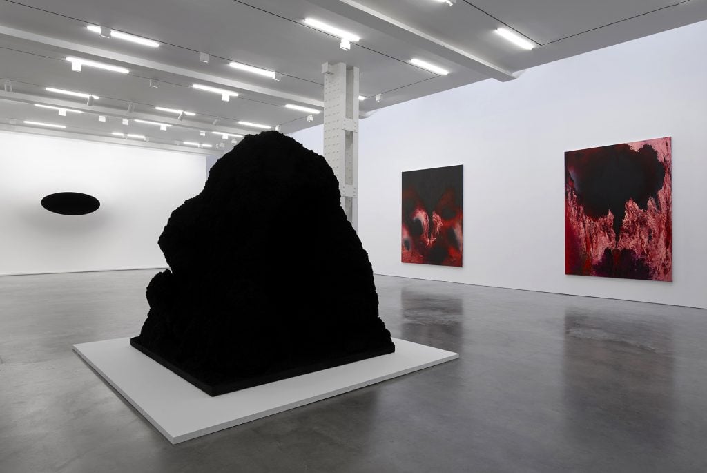 "Anish Kapoor," featuring the U.S. debut of the artist's Vantablack works, installation view at Lisson Gallery, New York. Photo courtesy of Lisson Gallery, New York. 