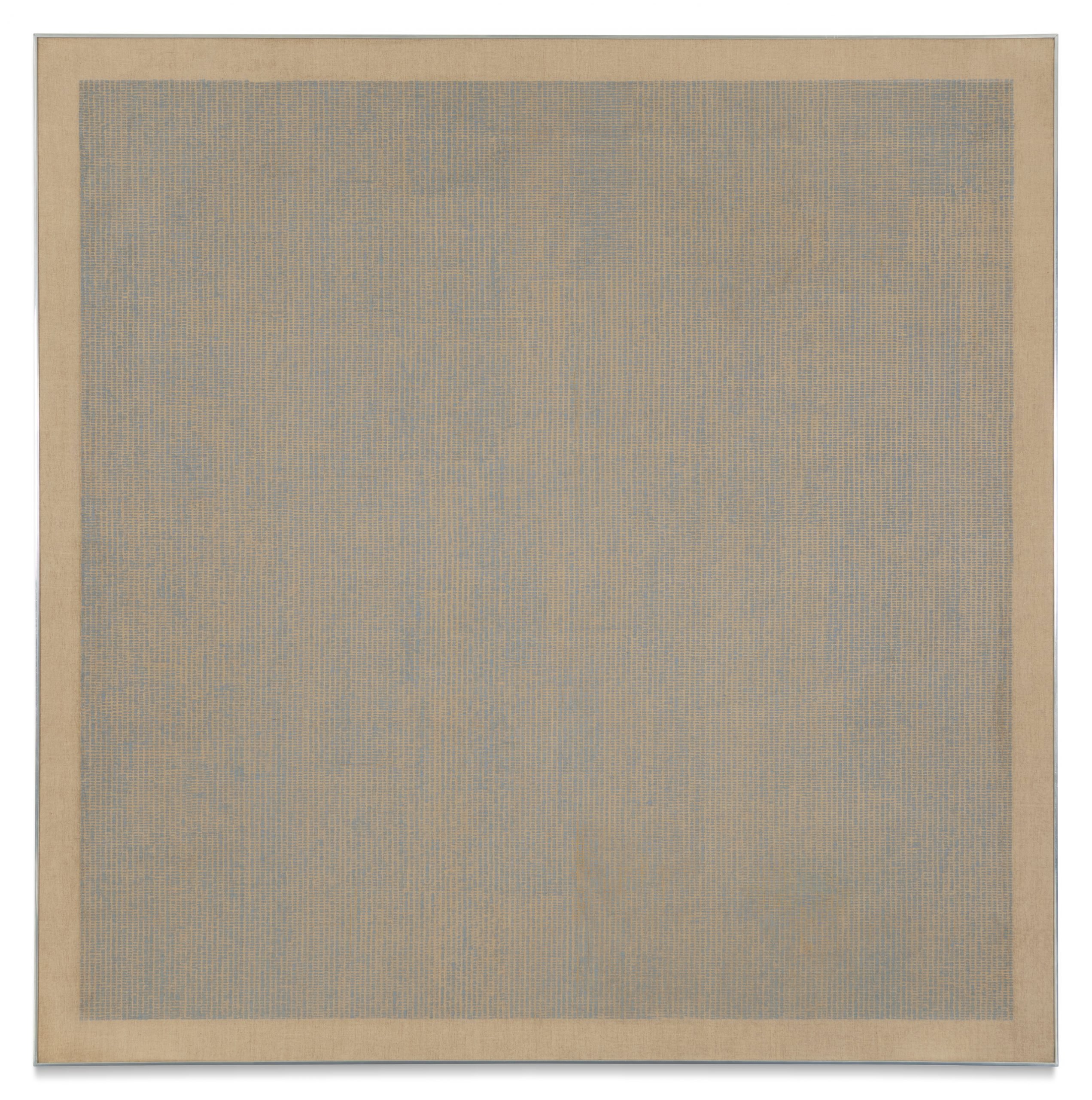 Agnes Martin, Grey Stone II (1961). Photo courtesy of Sotheby's.