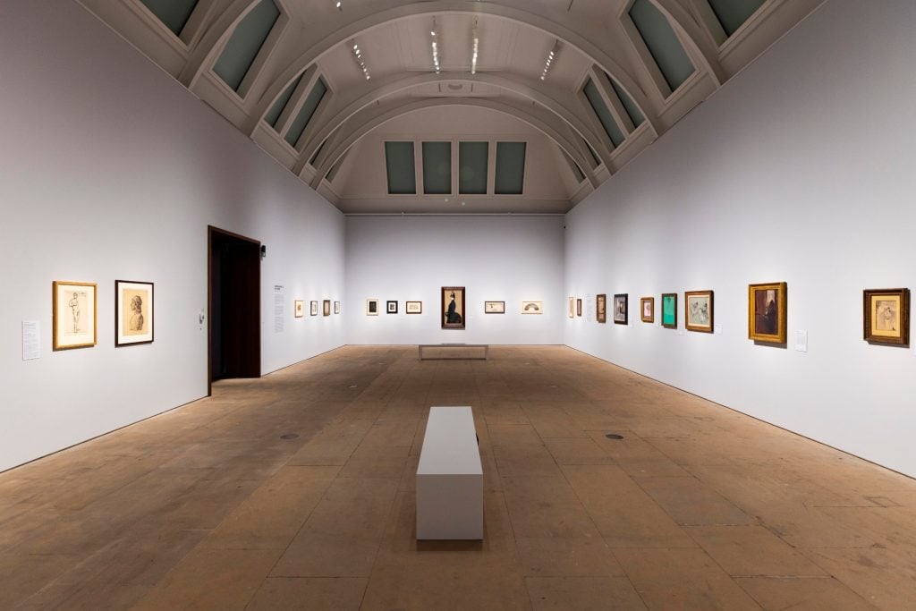 Installation view of "Impressionists on Paper: Degas to Toulouse-Lautrec" at the Royal Academy of Arts, London, 25 November 2023 – 10 March 2024. Photo: Royal Academy of Arts, London / David Parry.
