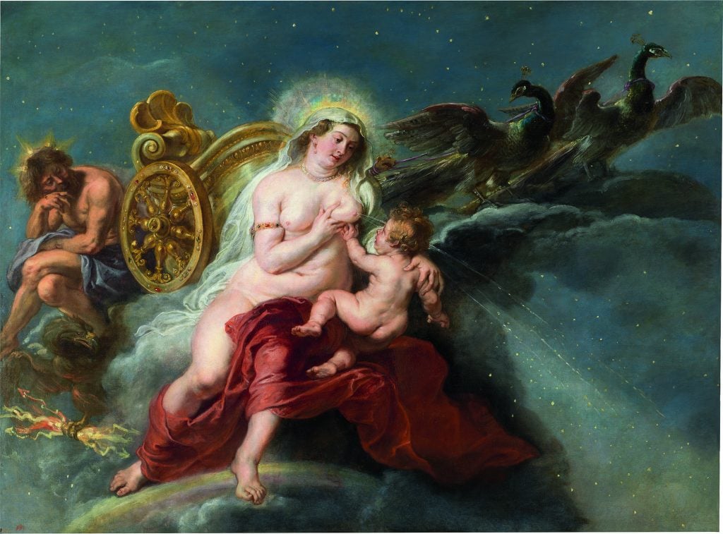 Peter Paul Rubens, The Birth of the Milky Way, 1636-38, oil on canvas, 181 x 244 cm © Photographic Archive. Museo Nacional del Prado. Madrid