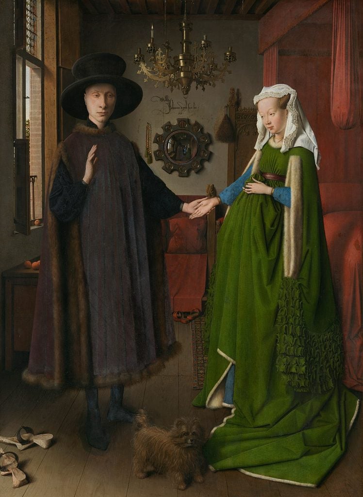 The Arnolfini Wedding Portrait, 1434, National Gallery, London.