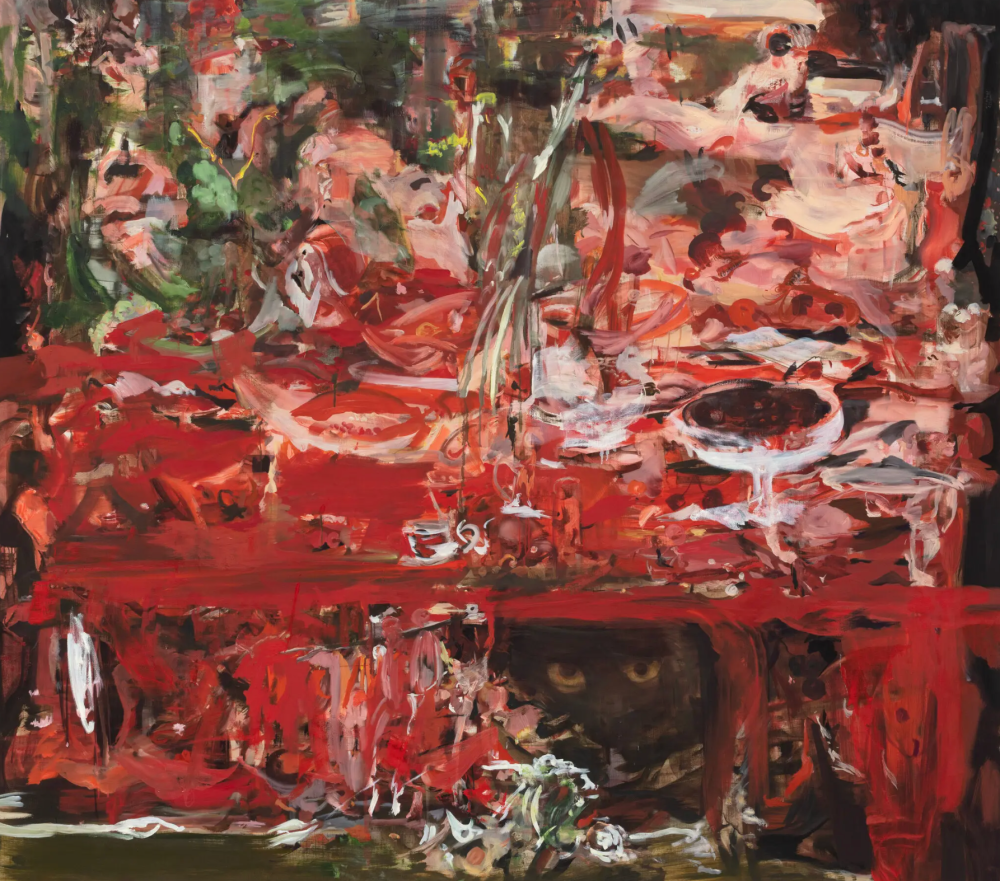 Cecily Brown, <i>Lobsters, Oysters, Cherries and Pearls</i> (2020). Courtesy of the artist.