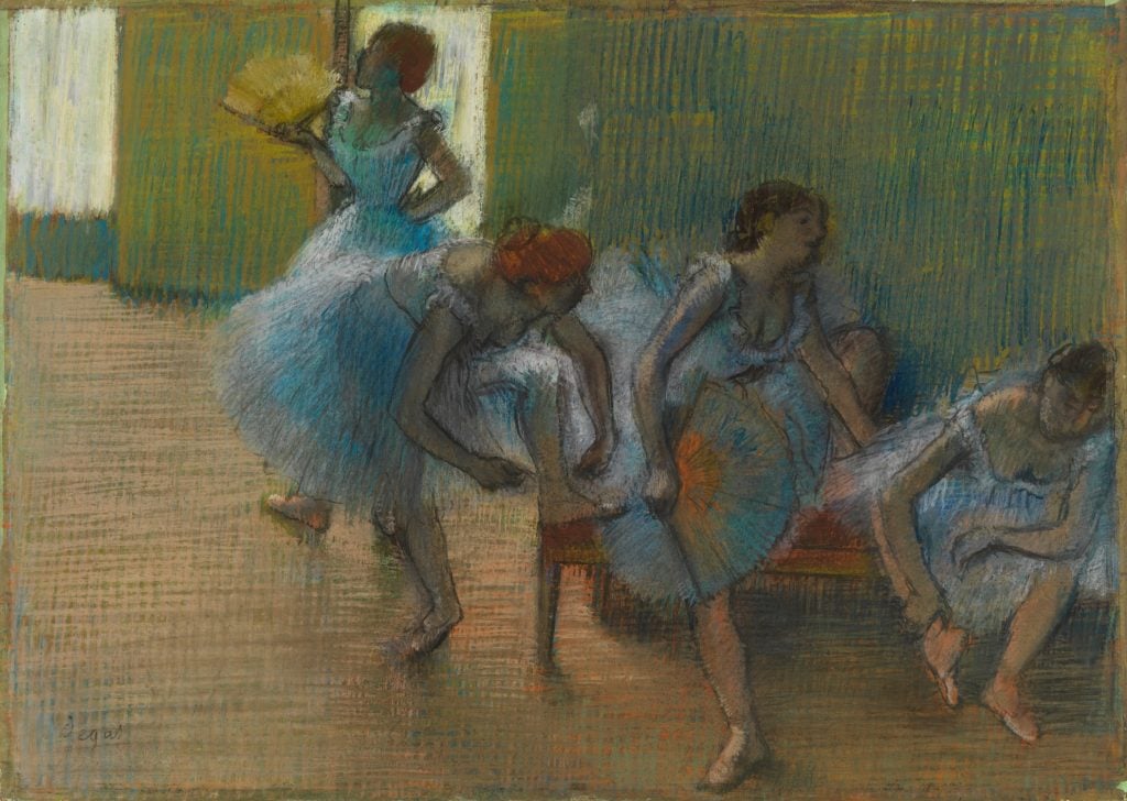 Edgar Degas, Dancers on a Bench (c. 1898).