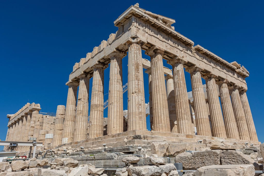 The Parthenon in the Acropolis of Athens. Photo by Nicolas Economou/NurPhoto via Getty Images.