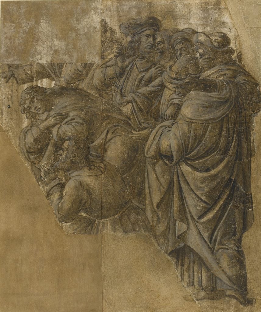 Sandro Botticelli, Fragment of Adoration of the Magi (ca. 1500). Photo courtesy of Fitzwilliam Museum, Cambridge / Art Resource, NY.