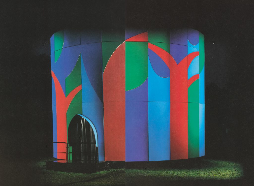 David Hockney. Geometric forest pavilion for Luna Luna (1987). Photo by Sabina Sarnitz.