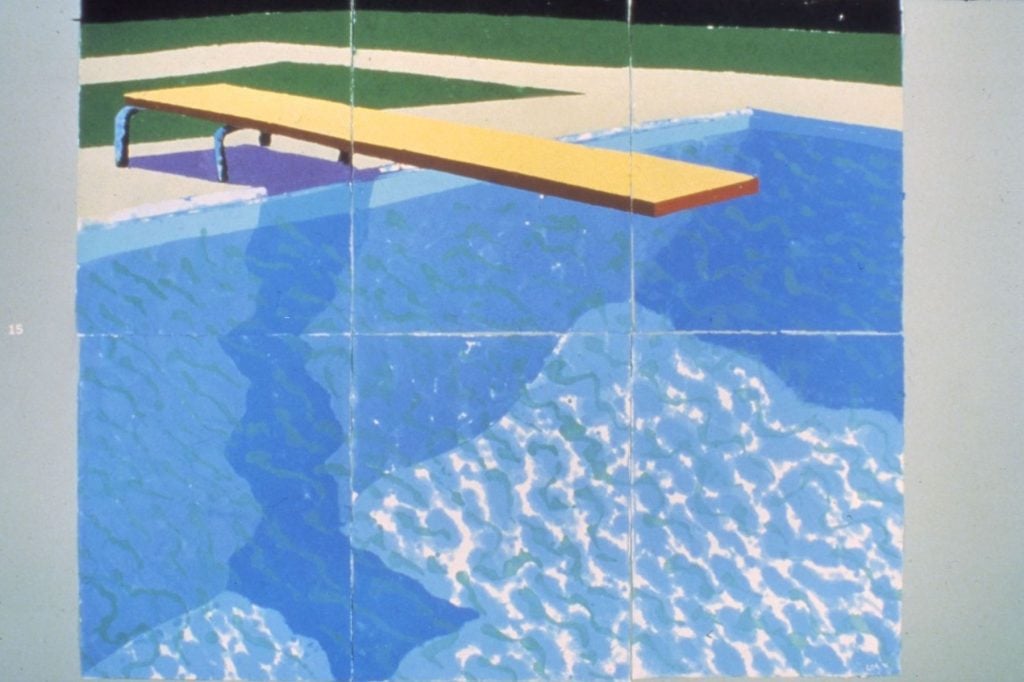 David Hockney, Diving Board with Shadow (Paper Pool 15) (1978). © David Hockney / Tyler Graphics Ltd.