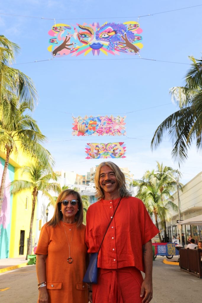 Miami Beach city manager Alina T. Hudak with Eli Sudbrack of Assume Vivid Astro Focus. Image courtesy of the City of Miami Beach.