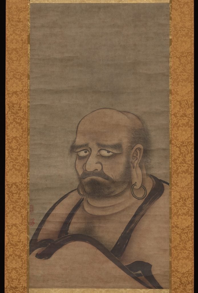 Kano Masanobu, Bodhidharma in Red Robes (late 15th century)