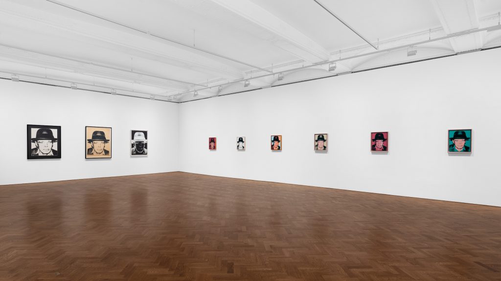 Installation view of Andy Warhol: The Joseph Beuys Portraits at Thaddaeus Ropac London. Photo: Aggie Cherrie. © The Andy Warhol Foundation for the Visual Arts, Inc. /DACS, London, 2023. Courtesy of Thaddaeus Ropac gallery. 