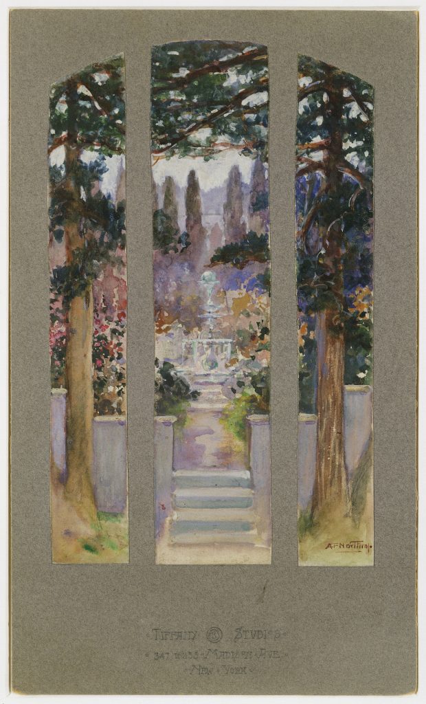 Agnes Northrop, Design for Tiffany Garden Landscape Window (1912). Photo courtesy of the Metropolitan Museum of Art.