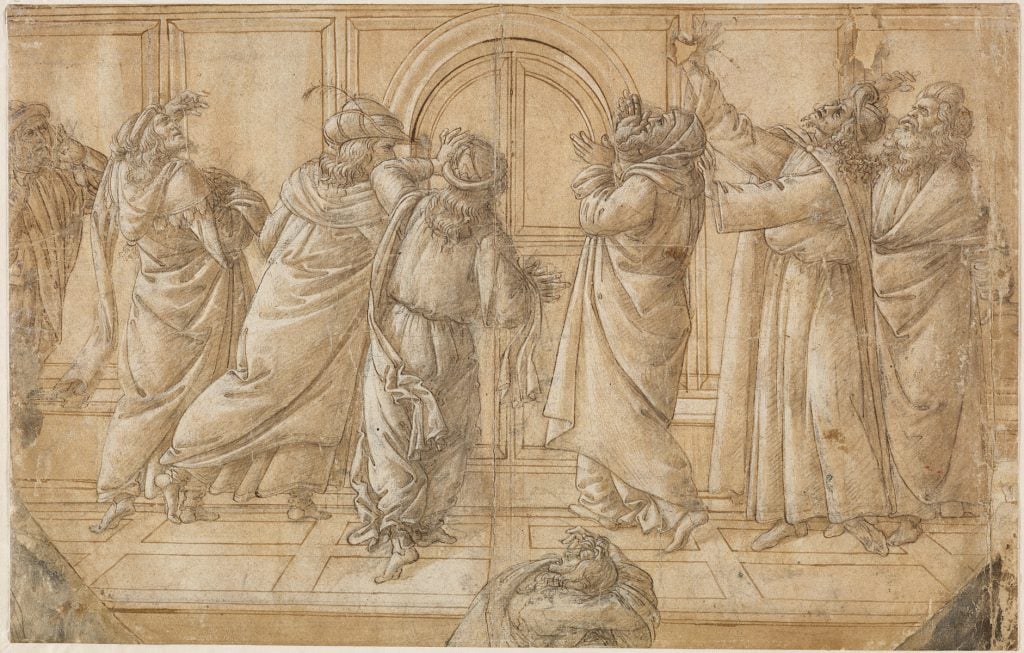 Sandro Botticelli, The Devout Jews at Pentecost (ca. 1505). Photograph by Wolfgang Fuhrmannek, courtesy of Hessisches Landesmuseum Darmstadt.