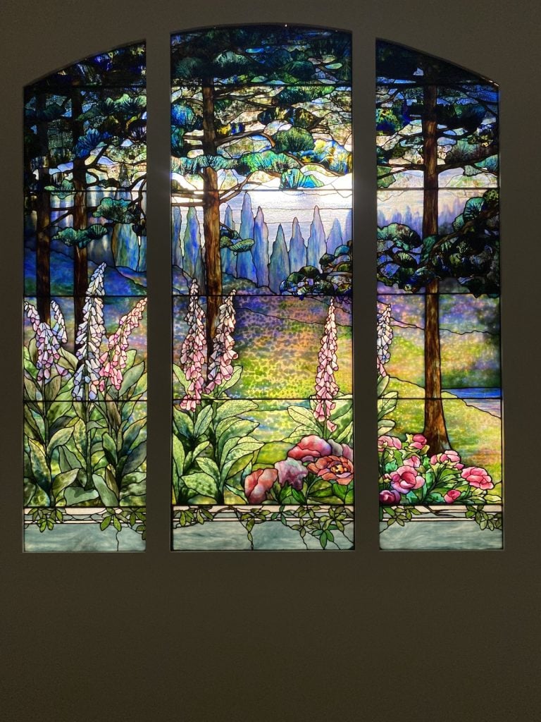 Agnes Northrop, Tiffany Garden Landscape Window: Left Panel (1912). Photo courtesy of the Metropolitan Museum of Art.