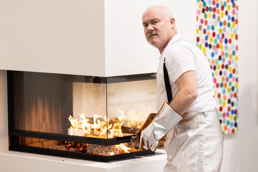 Damien Hirst (2022). Photo by Jeff Spicer / Getty Images.