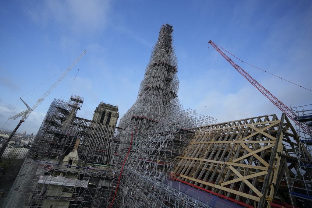 Notre-Dame de Paris Cathedral Renovations (2023). Photo by Christophe Ena / POOL / AFP.