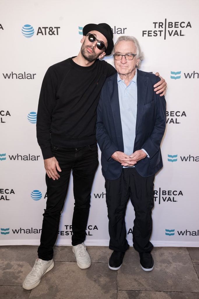 JR and Robert De Niro at the Tribeca Storytellers event during Art Basel Miami Beach on December 9, 2023. Photo: Jason Koerner/Getty Images.