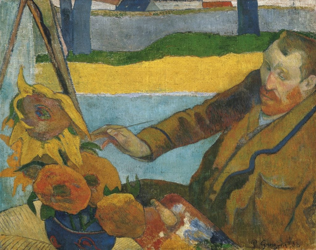 Paul Gauguin, <i>Vincent van Gogh Painting Sunflowers</i> (1888).