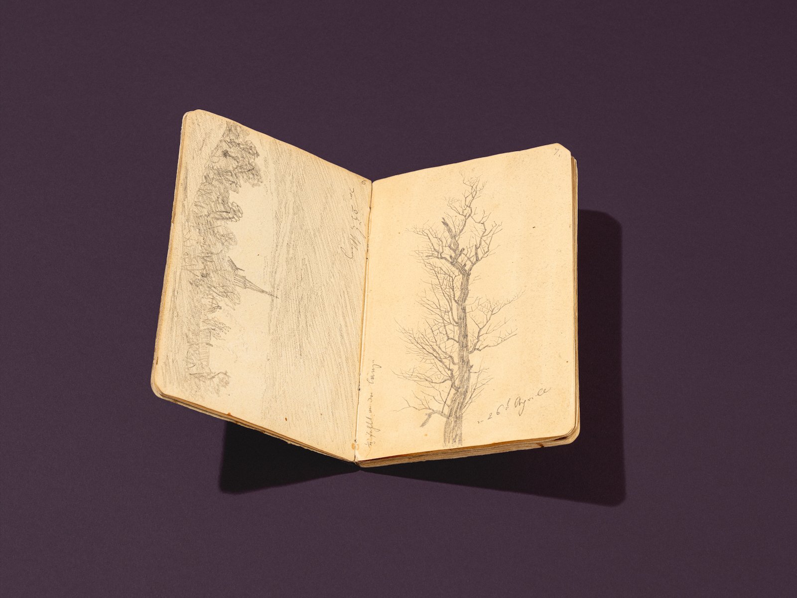 Caspar David Friedrich, The Karlsruhe Sketchbook. Photo by Christian Hagemann via Grisebach.