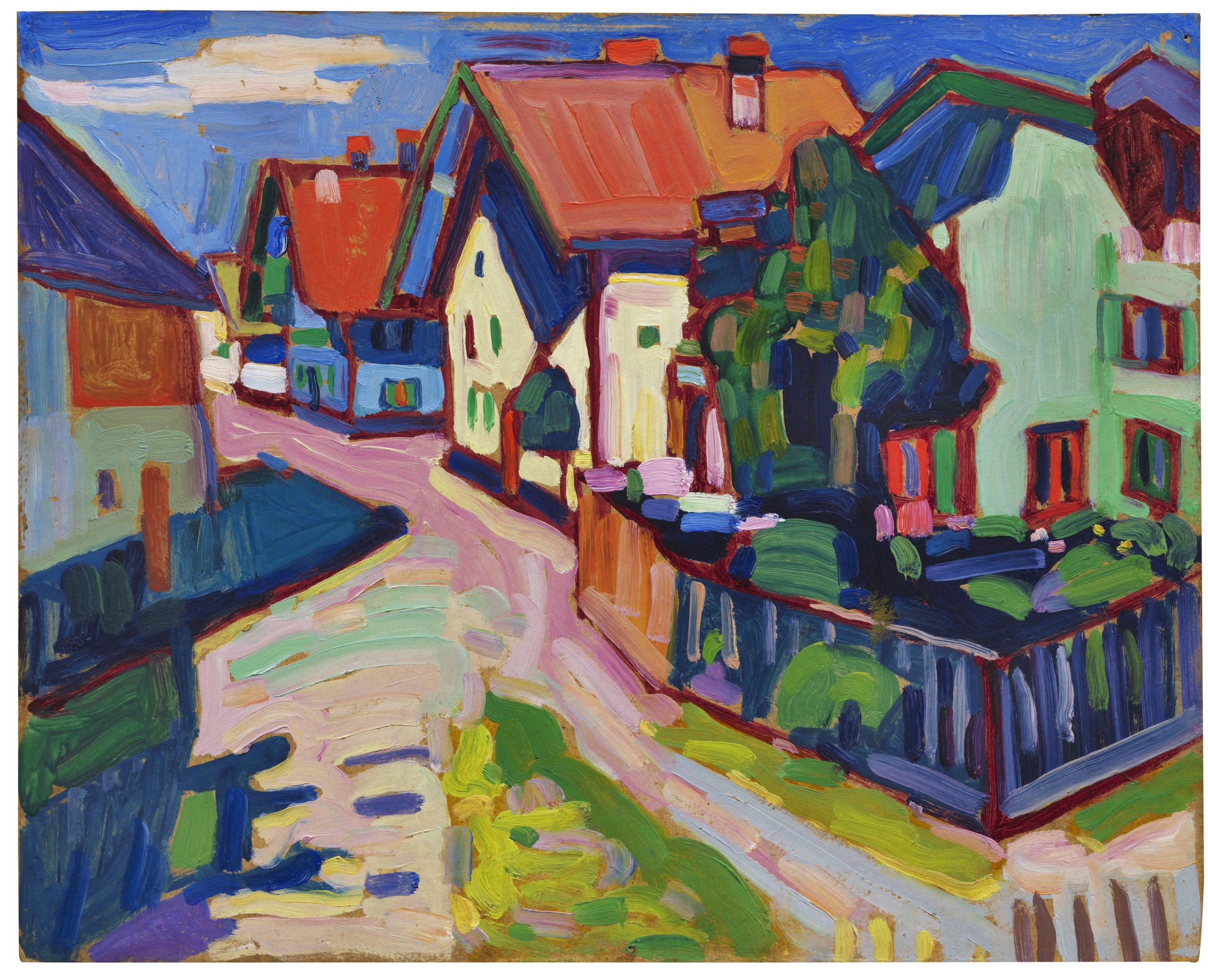 Wassily Kandinsky, Murnau (1908). Courtesy of Ketterer Kunst.