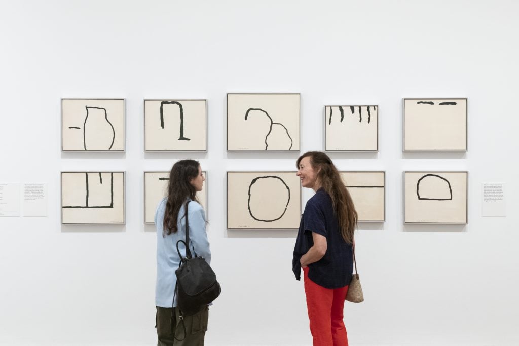 Installation view of the Philip Guston exhibition at Tate Modern in London 