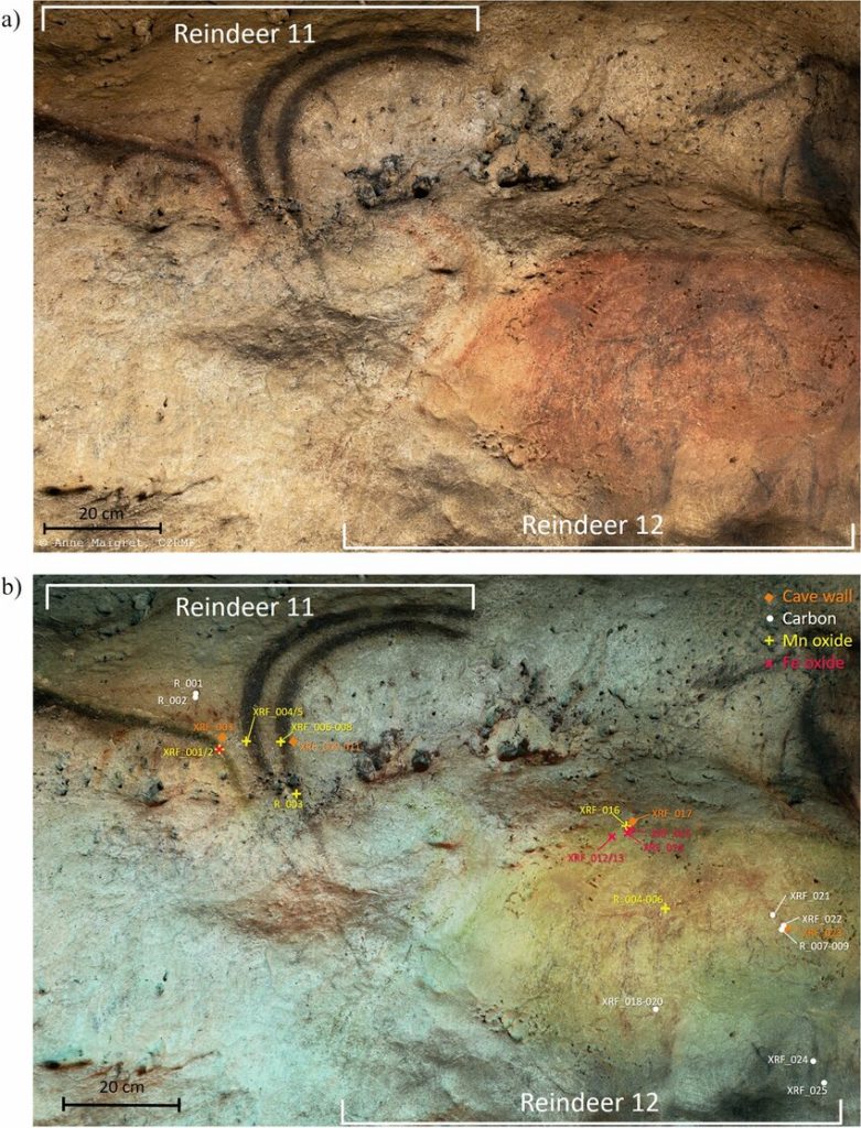 First discovery of charcoal-based prehistoric cave art in Dordogne. Sci Rep 13, 22235 (2023). © Anne Maigret.