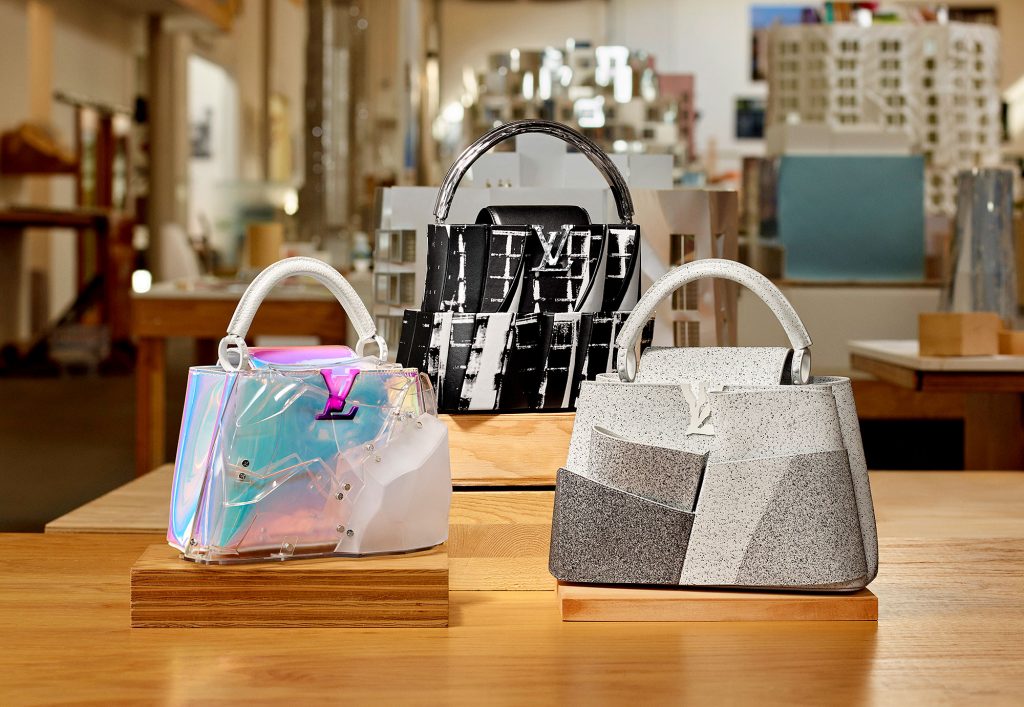 Capucines bags by Frank Gehry for Louis Vuitton.