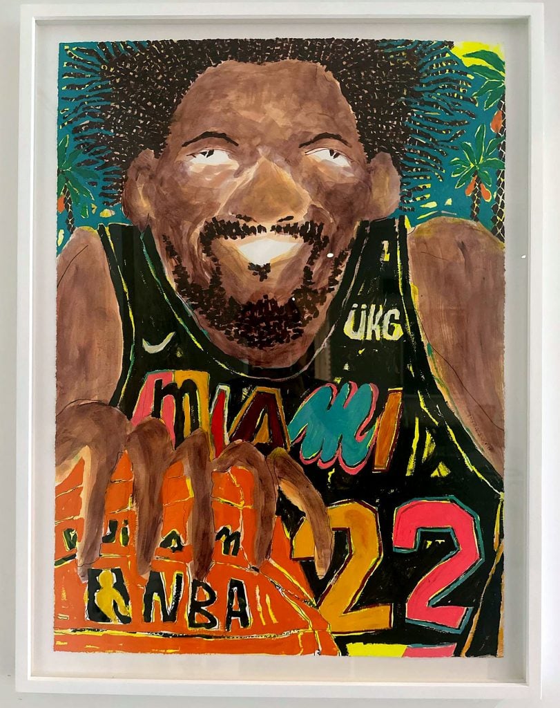 A work by Koichi Sato featuring Miami Heat player Jimmy Butler. 