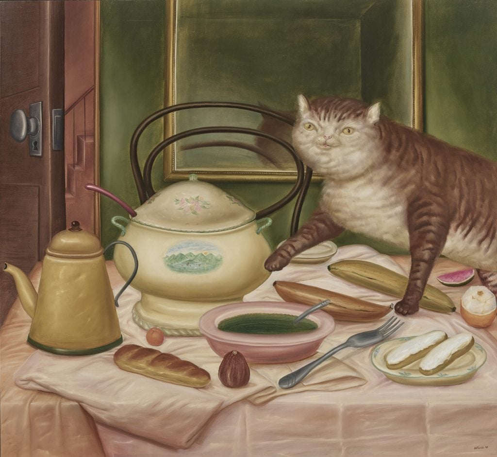 Artists Have Paintings 7 Meow a Cat Who No! Seen Never Probably by
