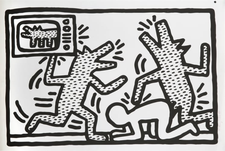 Keith Haring, Untitled 3 (from Untitled 1–6) (1982). Est. $20,000–$30,000.