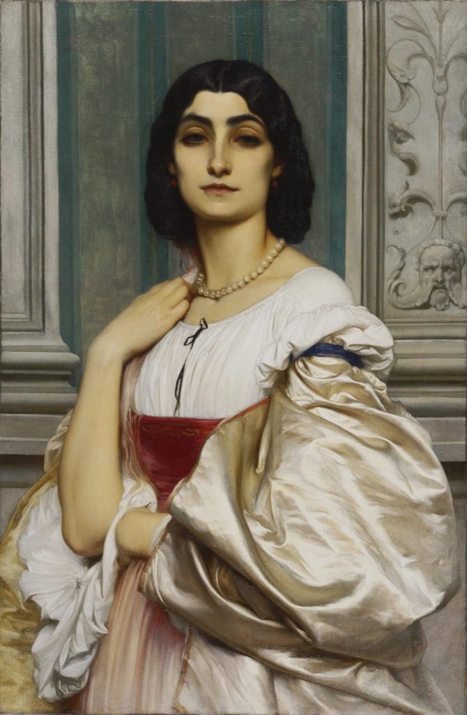 Sir Frederic Leighton, Portrait of a Roman Lady (La Nanna) (1859). Collection of the Philadelphia Museum of Art.