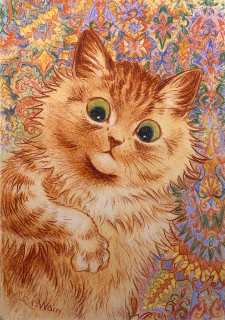 Louis Wain, Ginger Cat, 1931. Courtesy of Bethlem Museum of the Mind