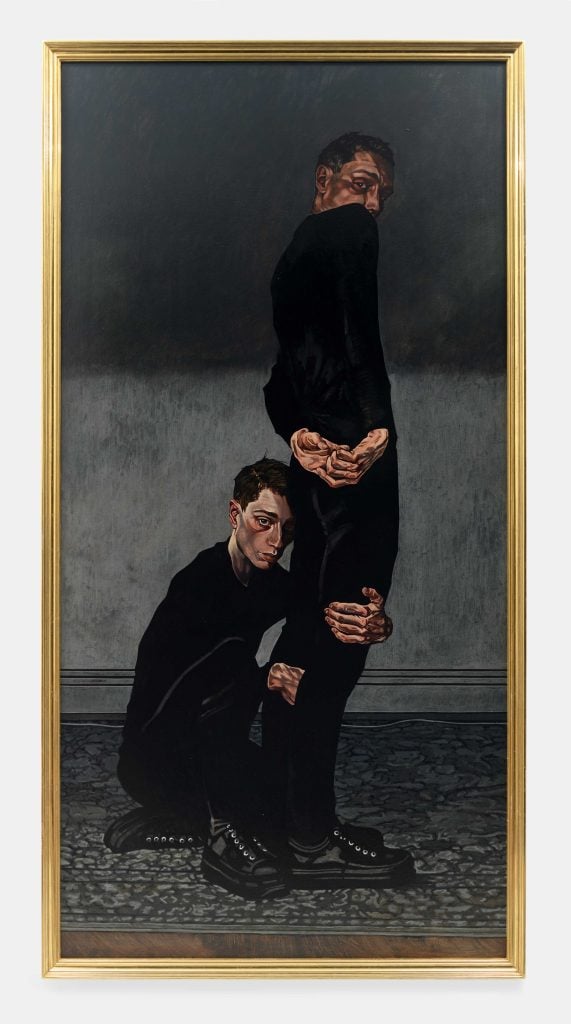 Kye Christensen-Knowles, <em>Double Self Portrait</em> (2022). Oil on canvas. Courtesy of the artist and Lomex, New York.