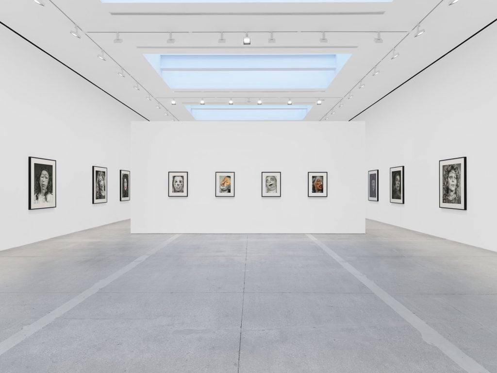 Installation view of "Cindy Sherman" at Hauser & Wirth New York, 18 January 18 -March 6, 2024. © Cindy Sherman. Courtesy of the artist and Hauser & Wirth. Photo: Sarah Muehlbauer.