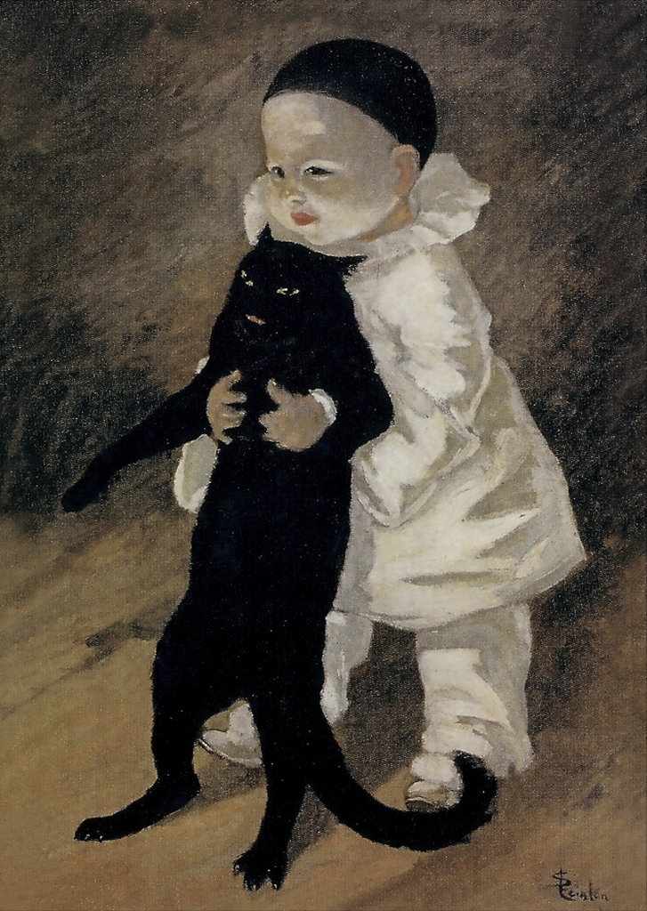 Théophile Alexandre Steinlen, Pierrot and the Cat (1889).