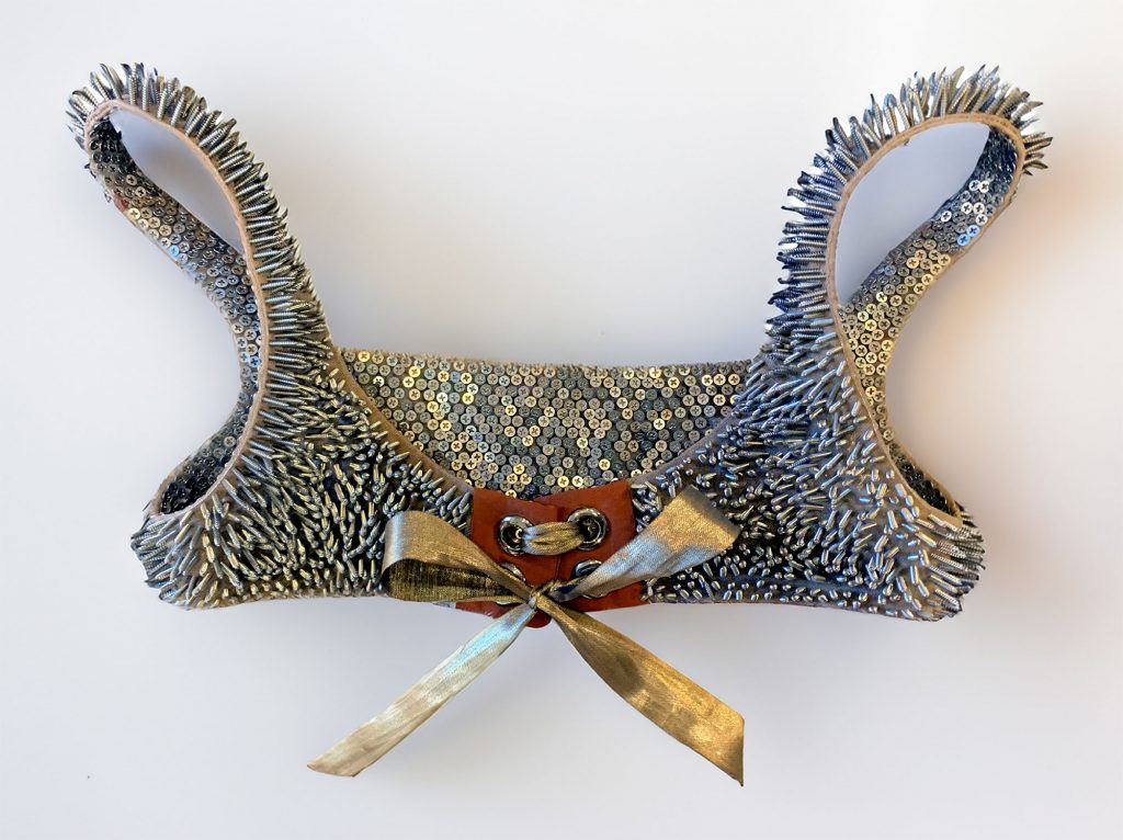 Patrice Yourdon, 'bralette' (2022) with stainless steel screws, $3,900. 