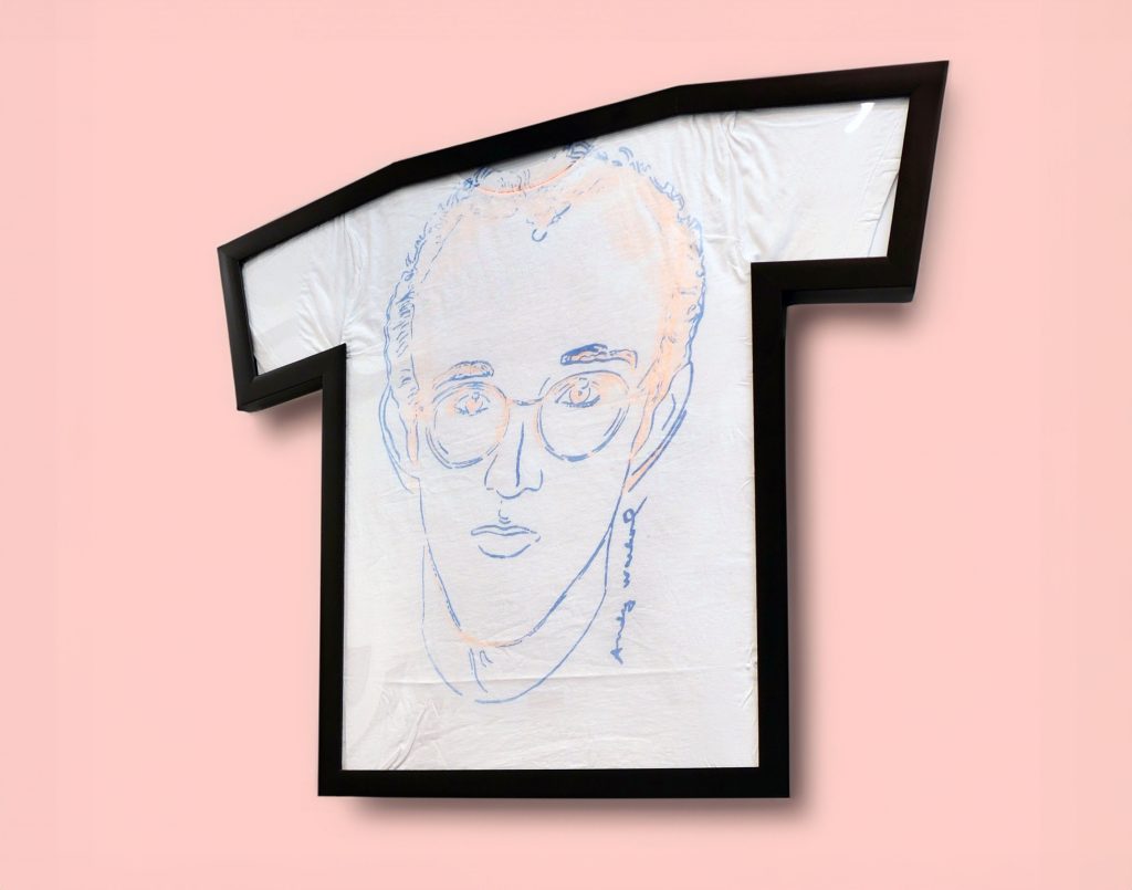 Andy Warhol, Keith Haring screenprinted cotton T-shirt (ca. 1986), $2,000. Courtesy of B Dry Goods.